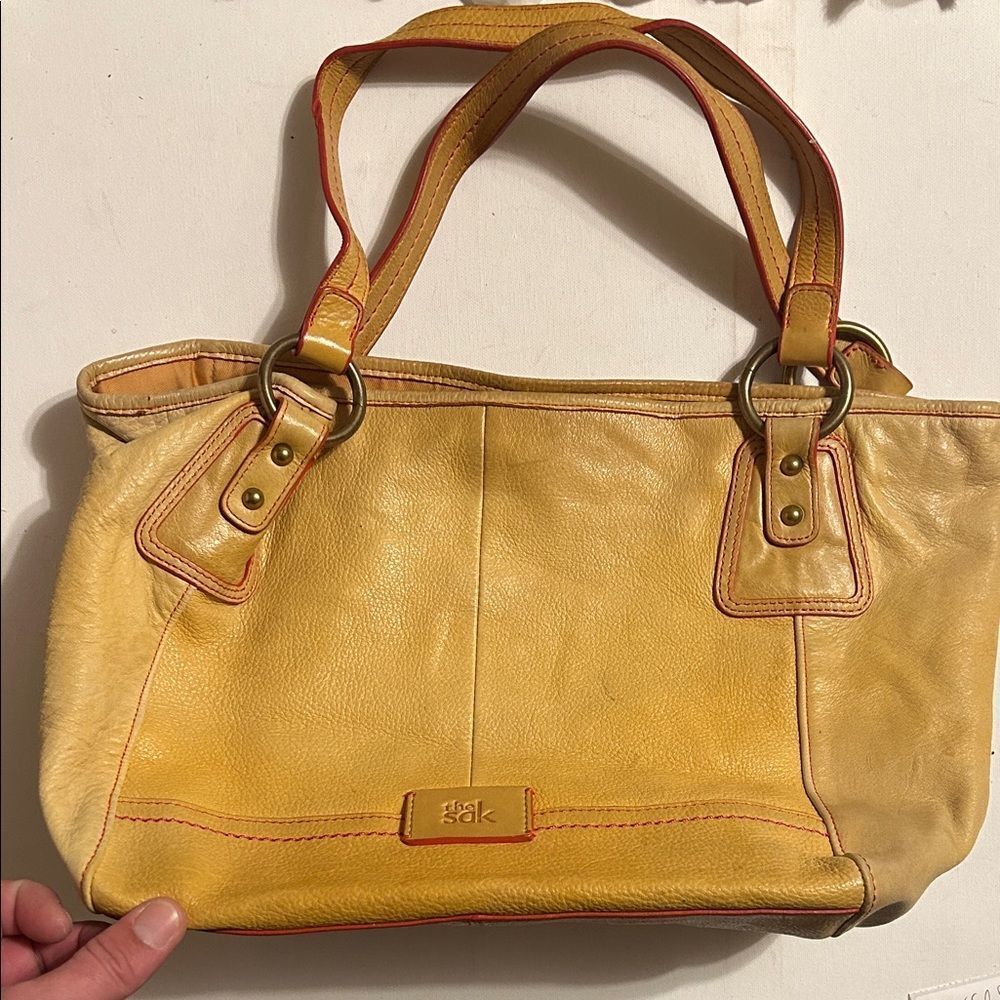 The Sak Yellow Leather Shoulder Bag